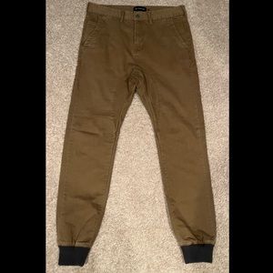 Men's Zanerobe Dynamo Chino Jogger Pant Khaki Grey Cuff size 32